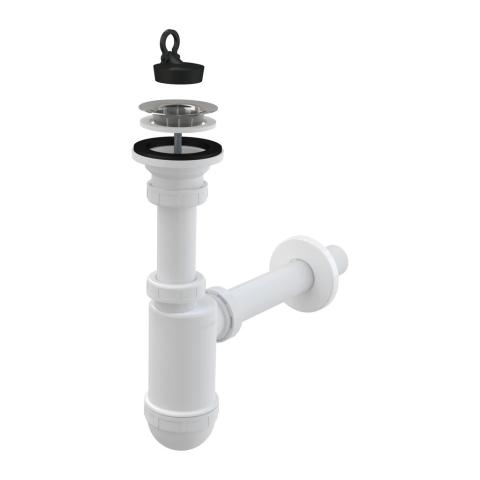 Sifón umývadlový A411 DN32 s nerezovou mriežkou DN63 miniatúra